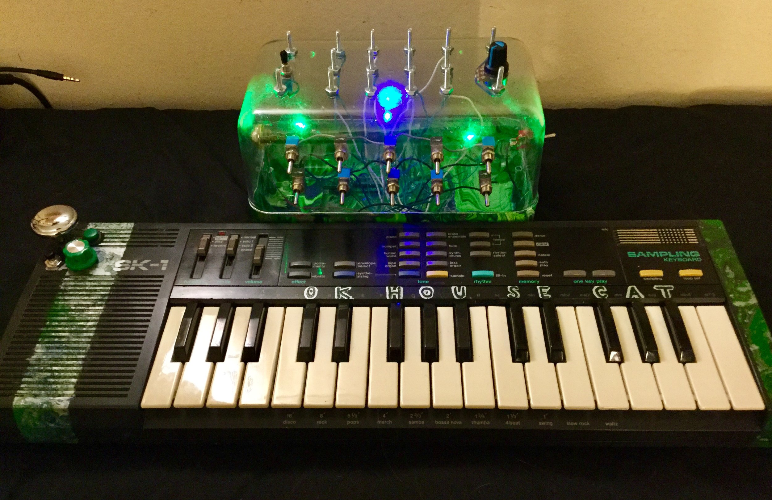 Casio SK-1 with Glowing Control Panel